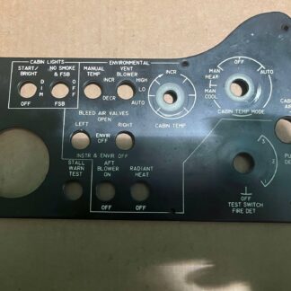 Lighted overlay instrument panel Beechcraft King 200  p/n:101-320240-7