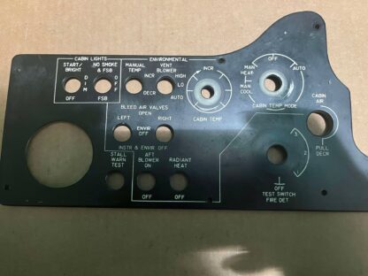 Lighted overlay instrument panel Beechcraft King 200  p/n:101-320240-7