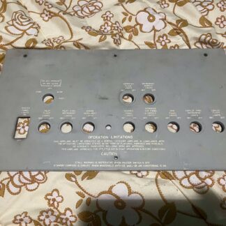 Lighted overlay instrument panel Beechcraft King 200